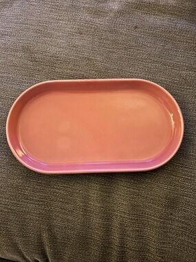 Oval Ceramic Tray in Dusty Pink ikea Height: ¾ "Length: 7 ¾ " Width: 4 ¼ "